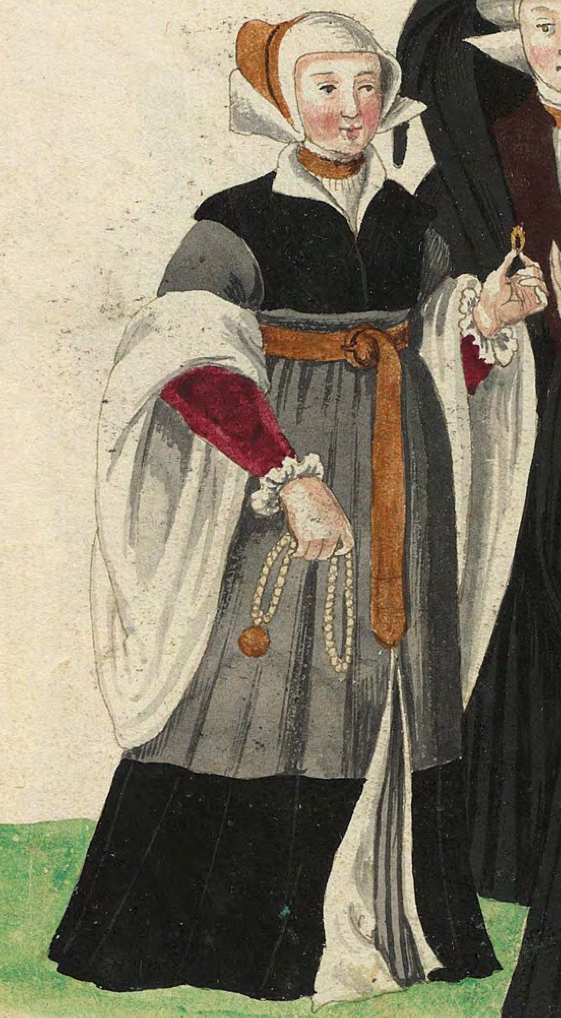 1540s Cologne Burger. Fig. 1, plate 45r, Codice de trajes, Christoph Weiditz. BNE bdh0000052132