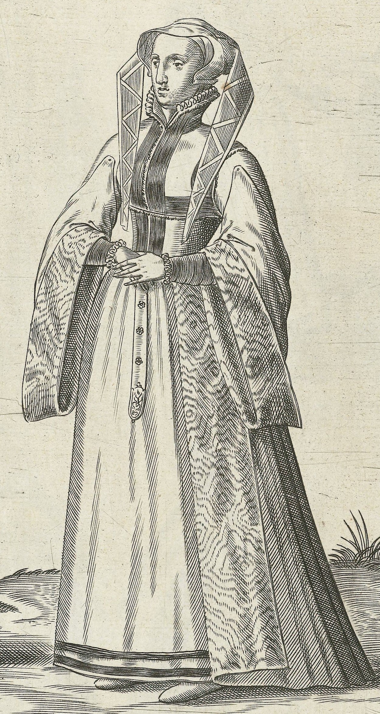 1581 Cleves. Fig. 1, page 17, Omnium pene Europae, Asiae, Aphricae, Americae gentium habitus [...] de Bruyn. Rijsmuseum BI-1895-3811